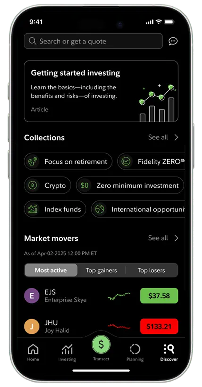 Fidelity Flagship Transaction Button Design